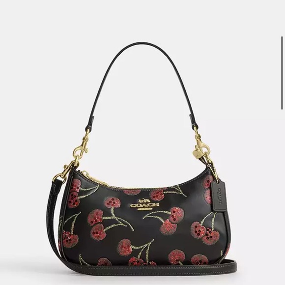 Coach Handbags - NWT Coach! Teri Shoulder Bag With Cherry Print 🍒♥️